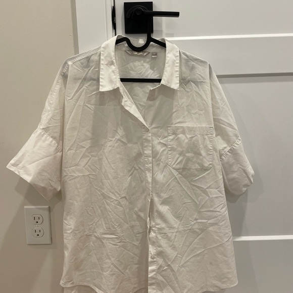 Athleta White Button-Down Shirt for Women - Picture 2 of 4